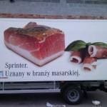 reklamy mięsne na ciężarówki