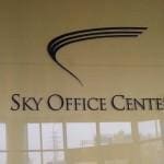 sky office center, reklama ścienna
